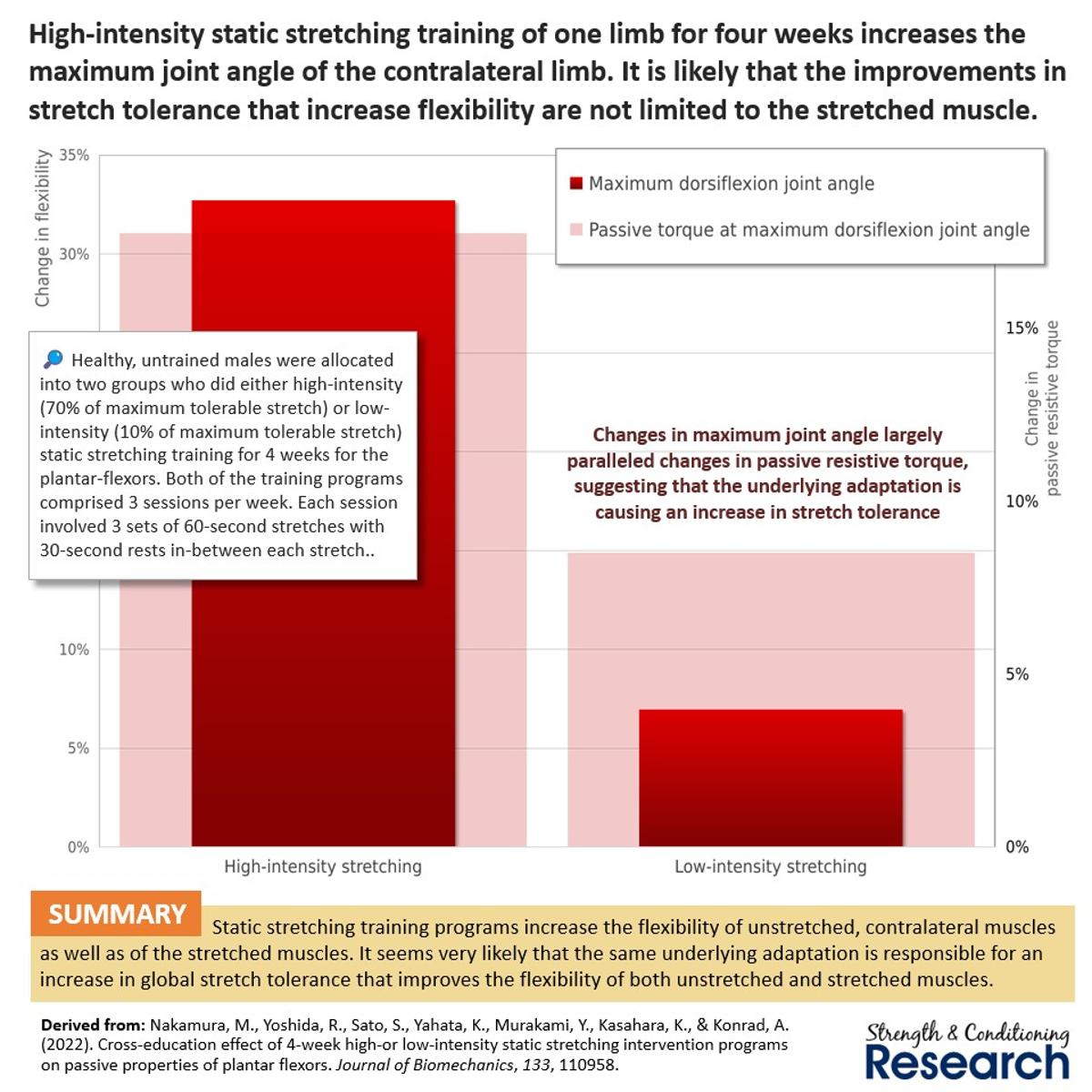 Static Stretching Boosts Whole-Body Flexibility via Tolerance