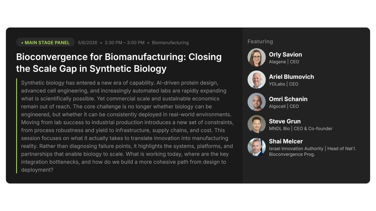 Israel's SynBio Surge: CEOs Reveal Scaling Success