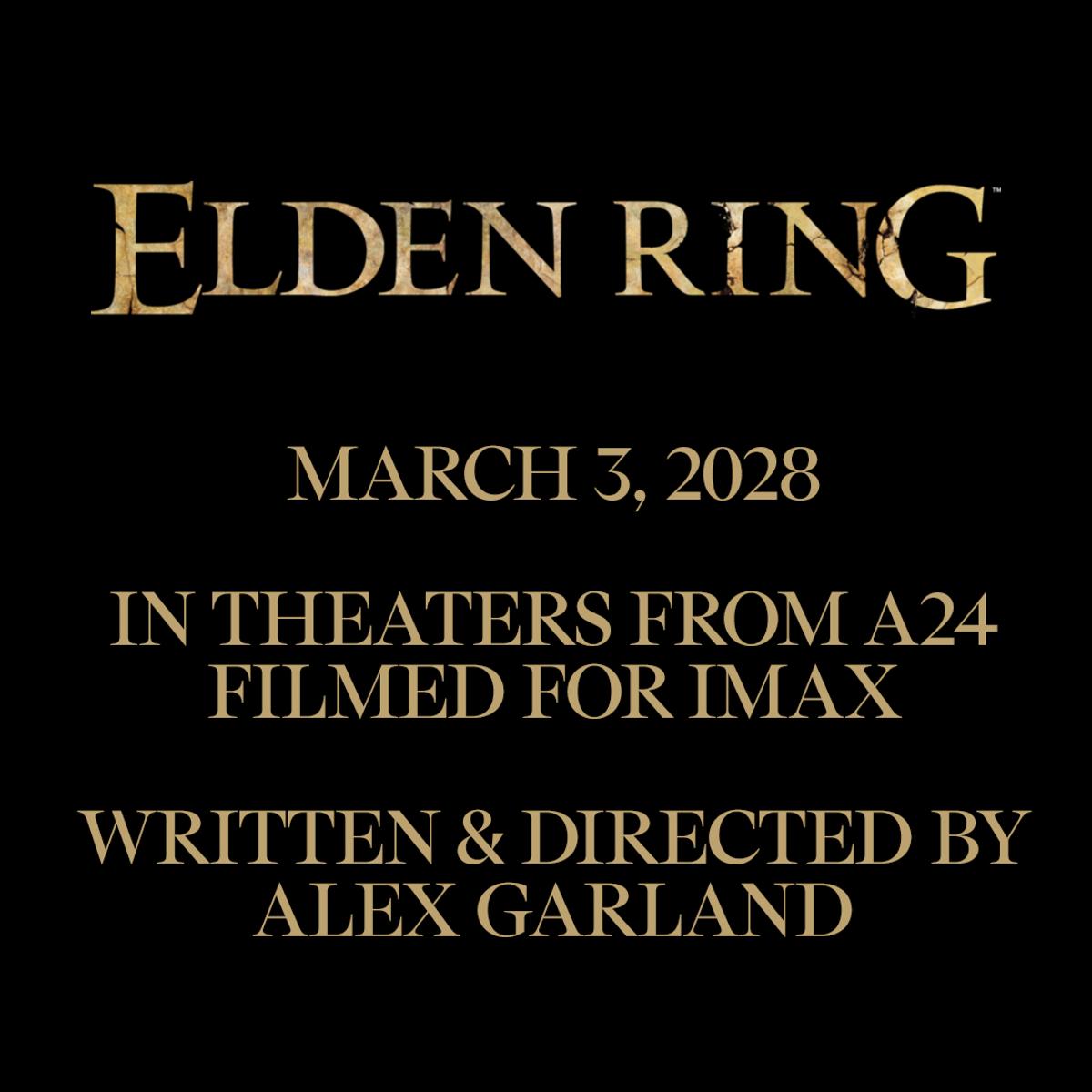 Elden Ring Film Set for March 3, 2028 Release