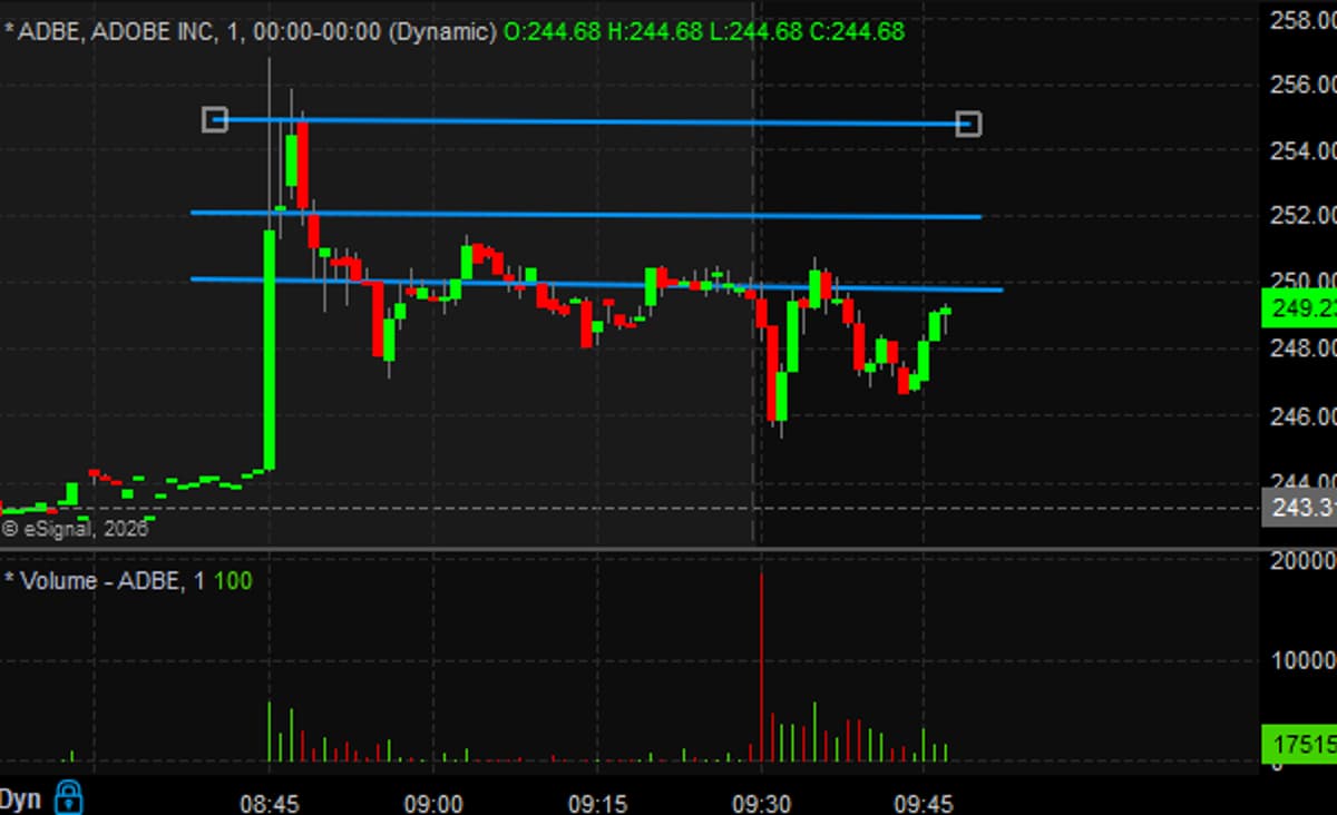 Adobe's AI Doubts Limit Bounce; 250‑260 Range Possible