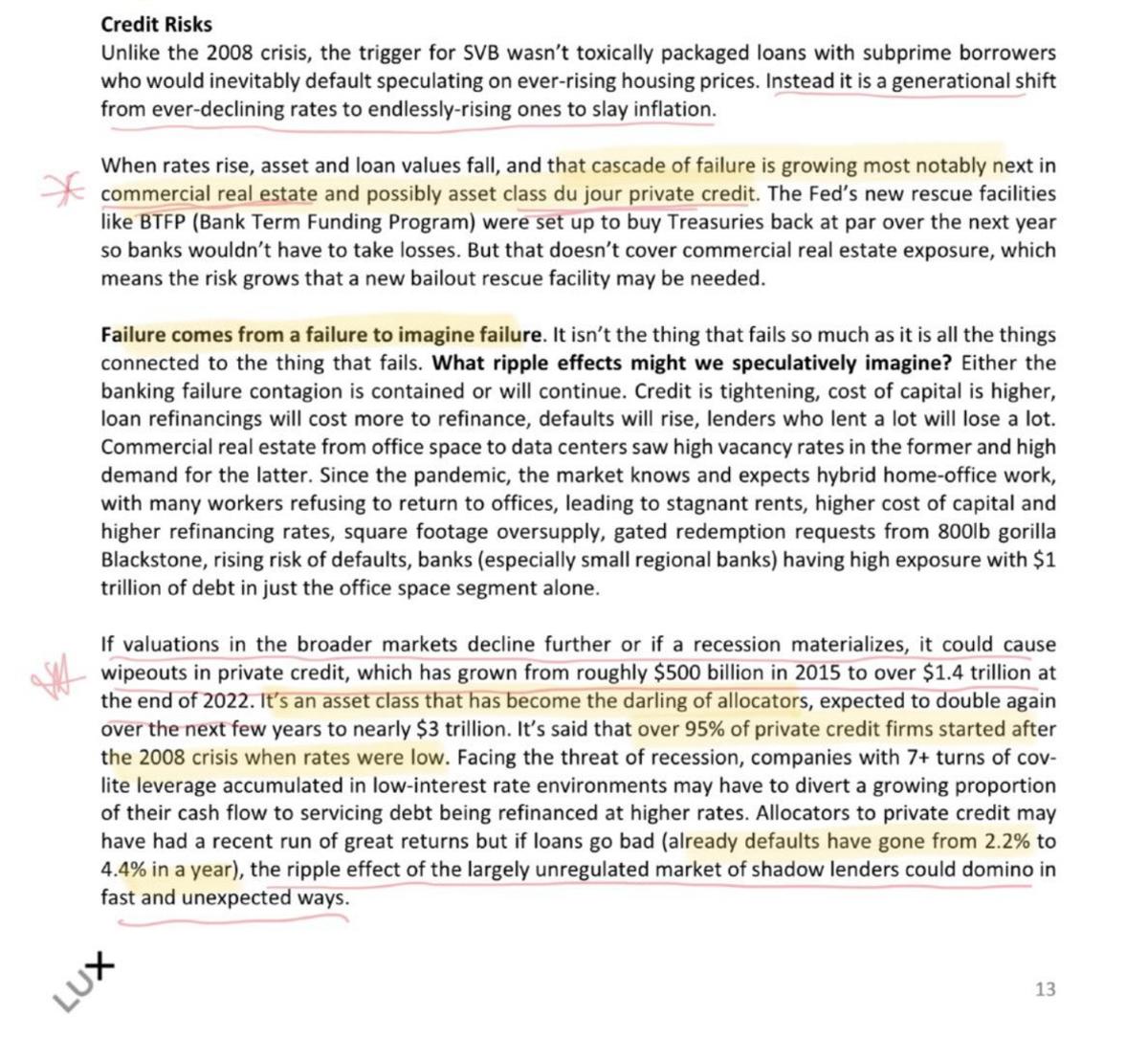 Ignoring Private Credit Risks Led to Costly Failure