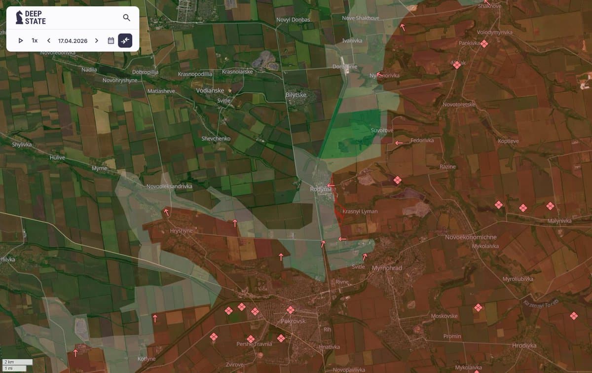 Russian Forces Push Into Rodynske and East Slovyansk