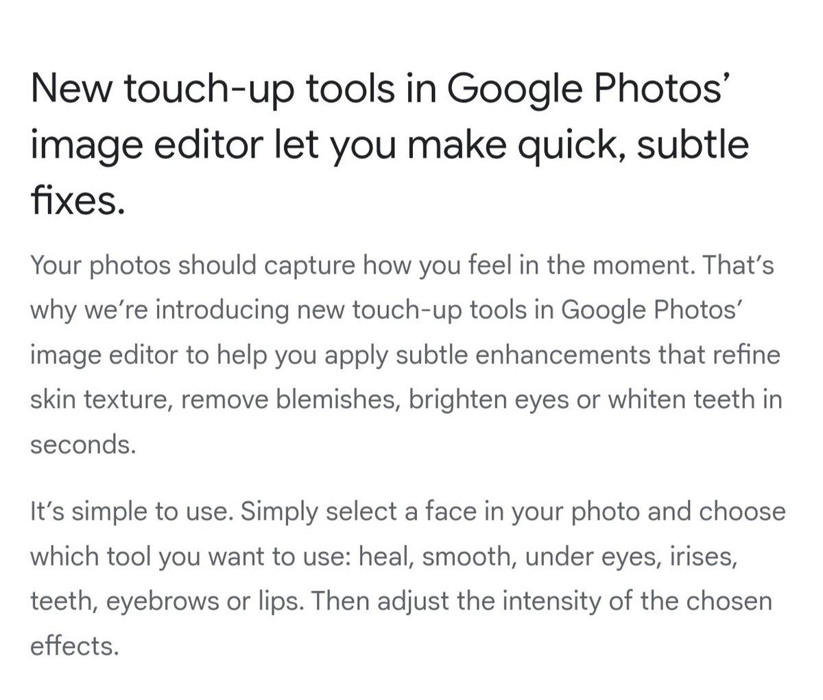Google Photos Launches Long‑awaited Touch‑Up Feature