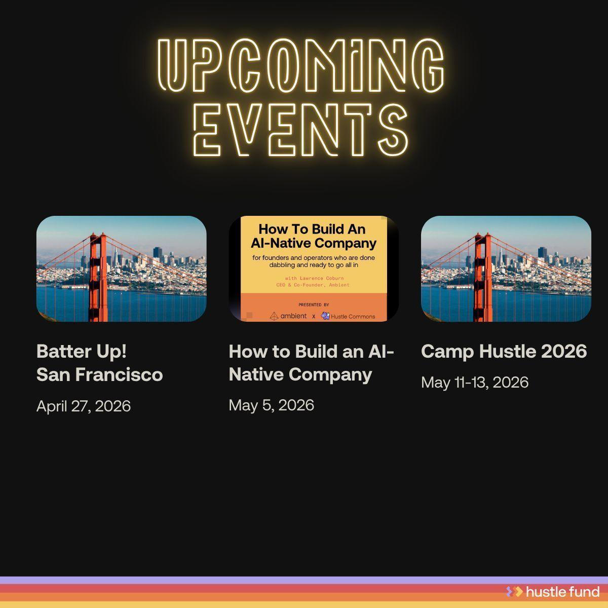 Upcoming Founder & Investor Events: Pitch, AI, Networking