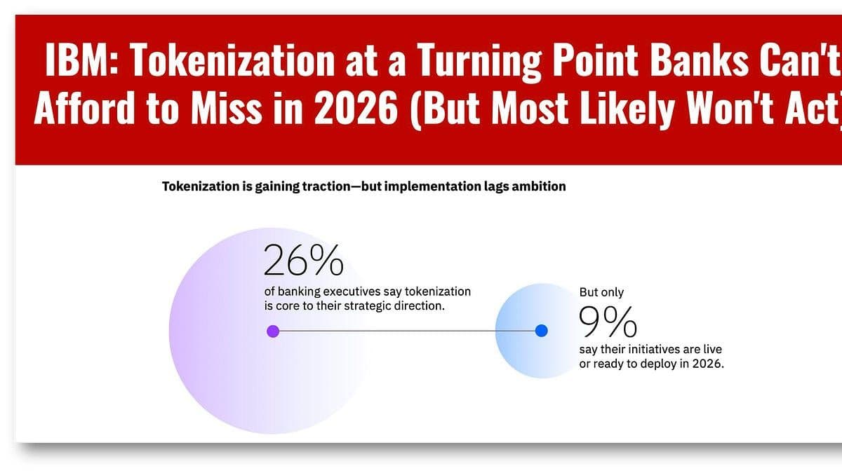 Banks Lag Tokenization; Neobanks Poised to Dominate