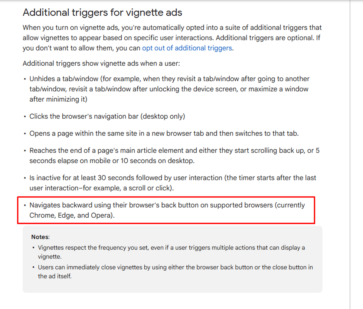 Back‑Button Vignette Ads Risk Google Spam Penalty