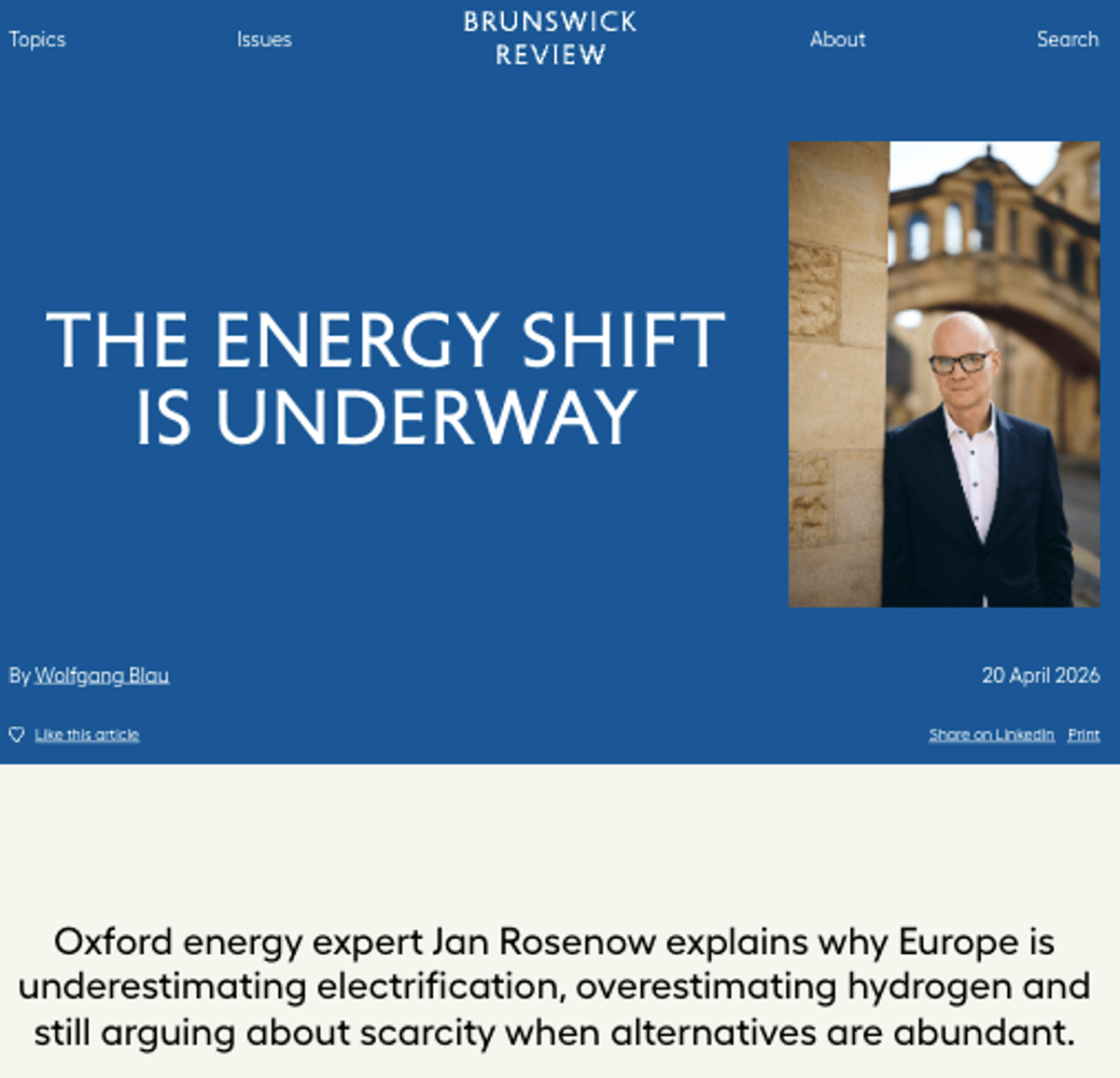 Europe Misreads Energy Future: Overhype Hydrogen, Underuse Electrification