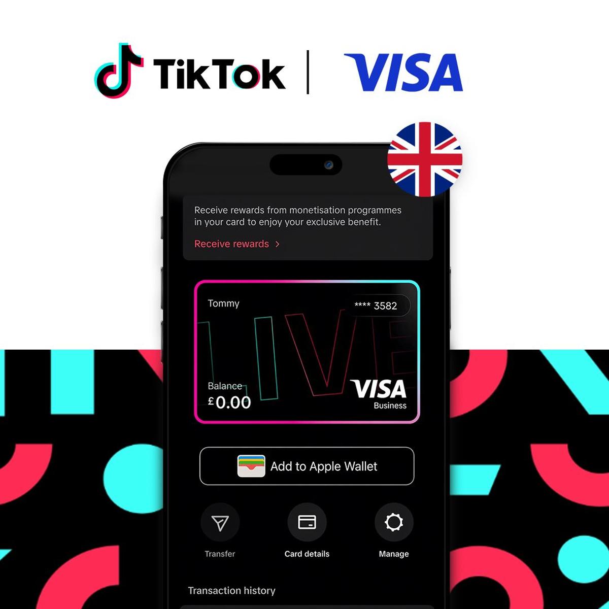Visa, TikTok Debut Debit Card for UK Live Creators