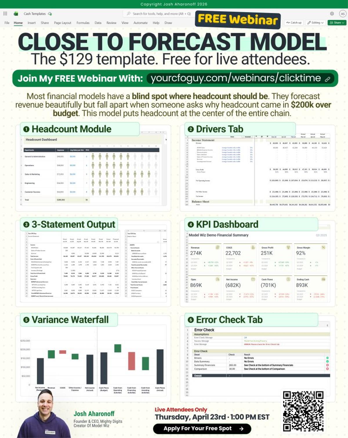 Free Forecast Model Puts Headcount at Core, Shows Detailed Variance