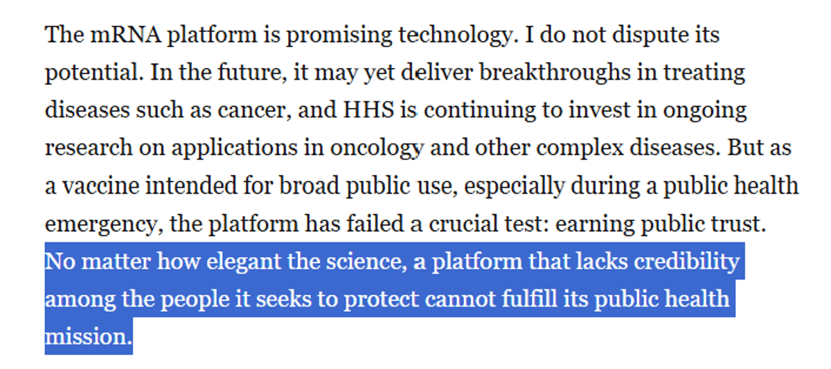MRNA Brand Stigmatized by COVID Vaccine Backlash, Says Bhattacharya