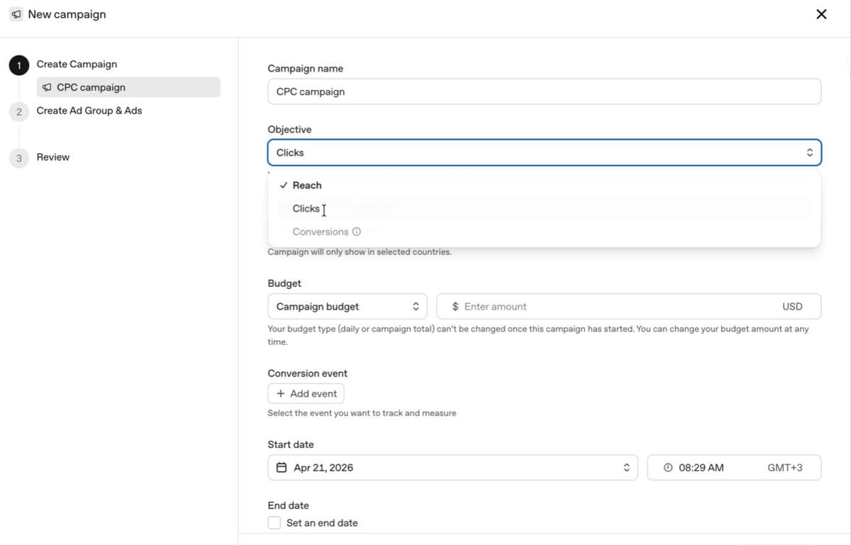 ChatGPT Ads Launch CPC Campaigns with $3‑5 Bids
