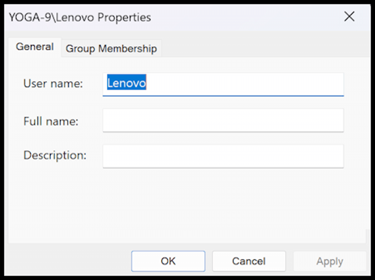Change Windows Login Name From Manufacturer to Yours