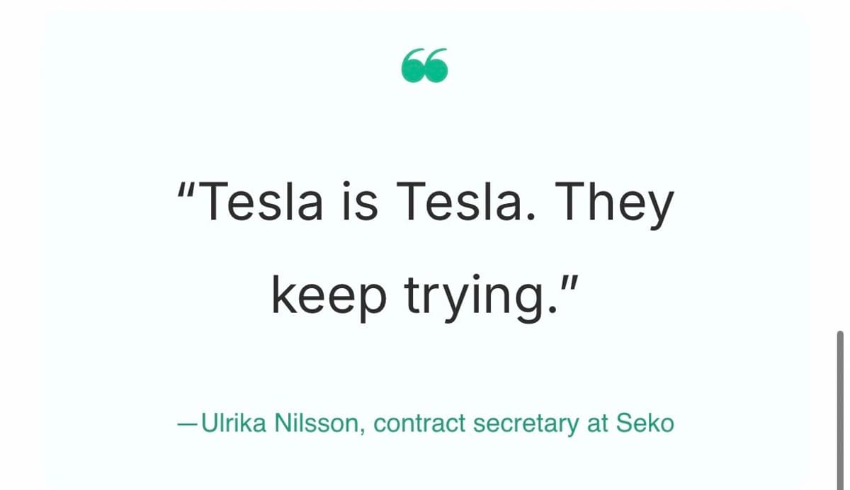 Swedish Union Seko Escalates Strike Targeting Tesla Superchargers