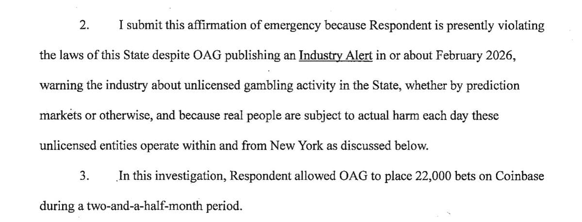 NY Attorney General's Office Made 22,000 Coinbase Trades