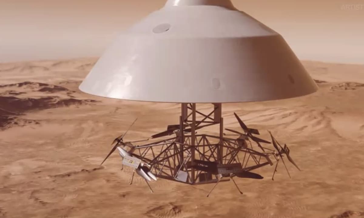 NASA Reveals New Skyfall Helicopter Mars Landing Render