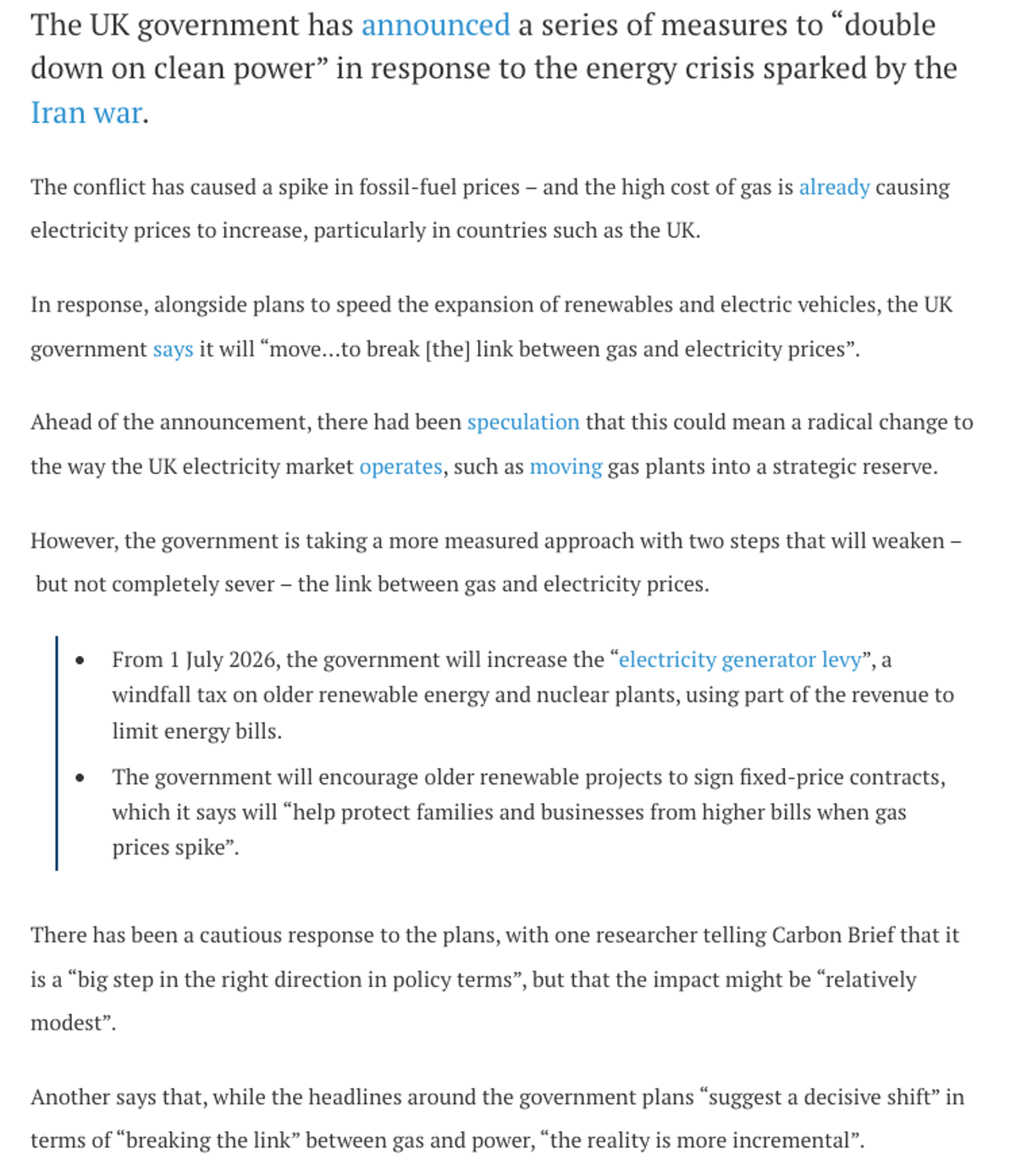 UK’s Gas‑electricity Price Split: Incremental, Not Revolutionary