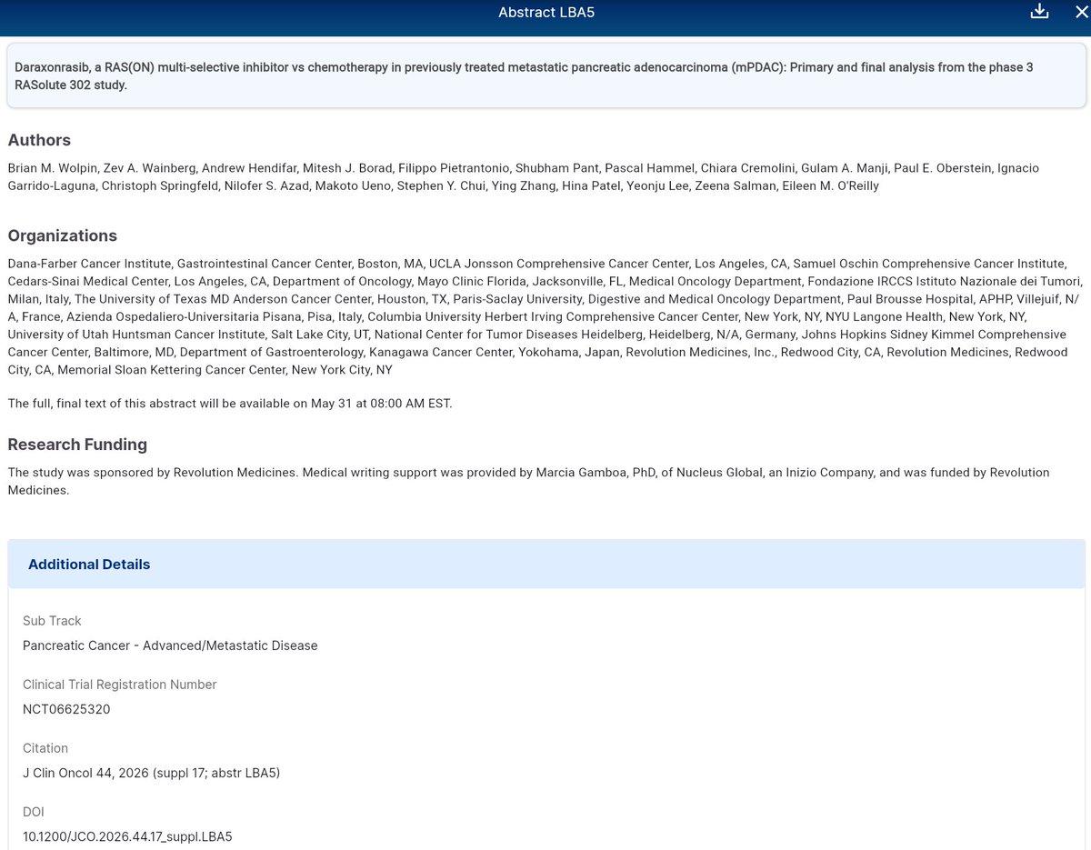 Daraxonrasib Beats Chemo in Pre‑treated Metastatic Pancreatic Cancer