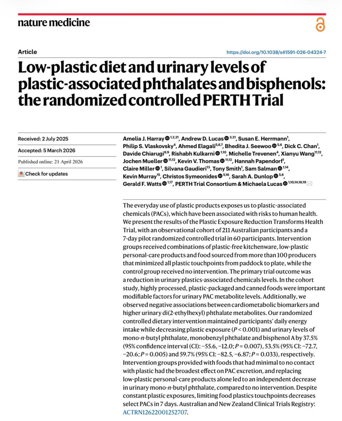 One Week Plastic-Free Diet Slashes Hormone Disruptors 60%