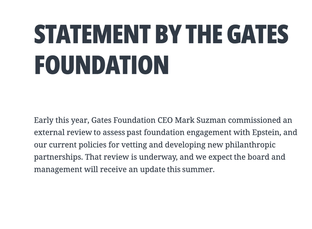 Gates Foundation Launches External Review of Epstein Ties