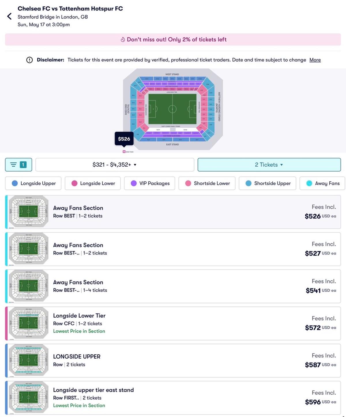 Chelsea Home Tickets Sold to Rivals, Profit over Safety