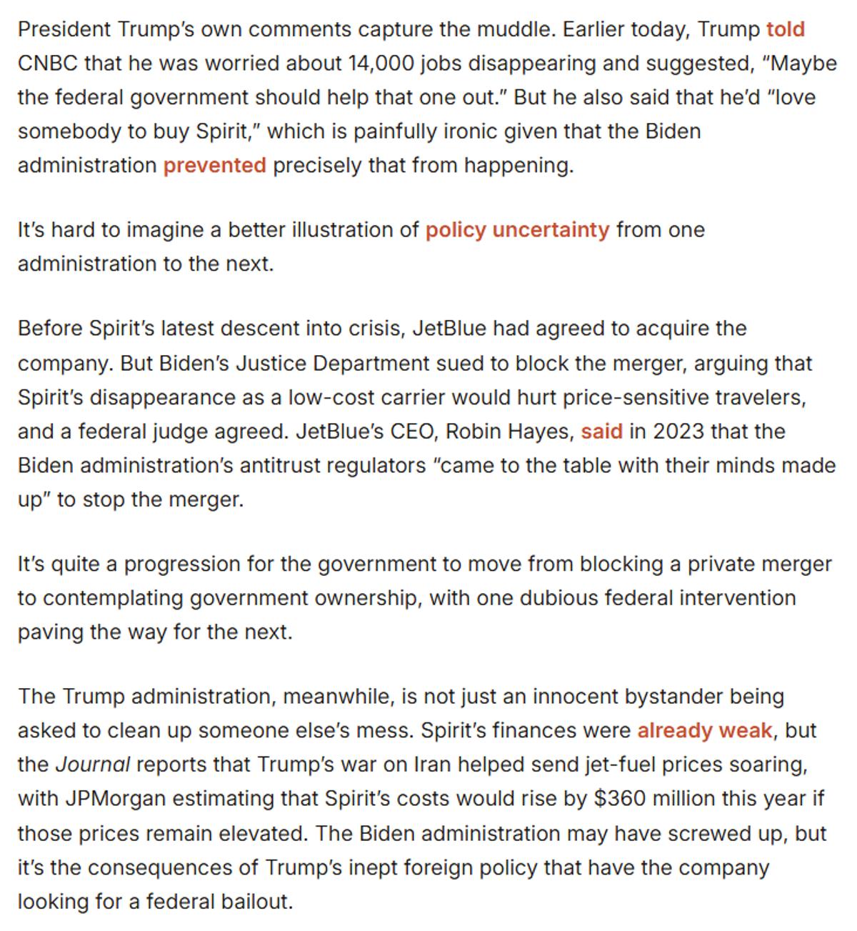 Washington Poised to Take Over Struggling Spirit Airlines