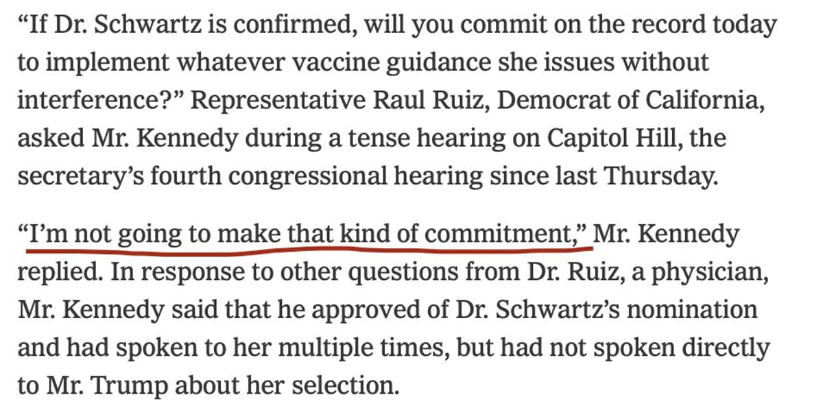 Schwartz's CDC Success Hinges on Kennedy's Authority