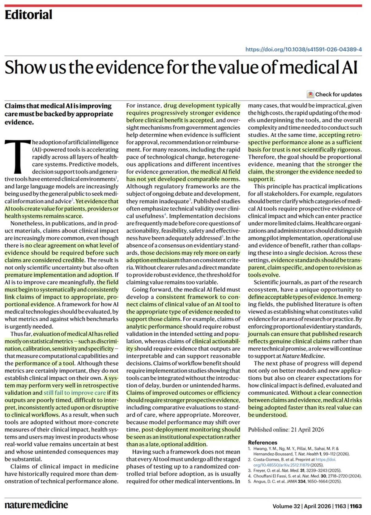 Medical AI Lacks Proof of Patient Care Benefits