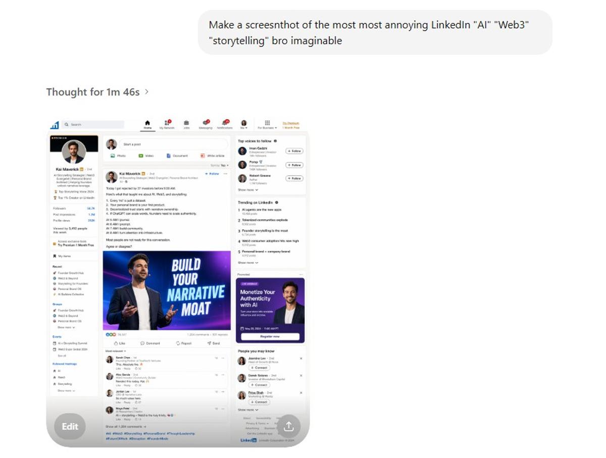 ChatGPT Image Generator Repeatedly Invents “Kai” Persona