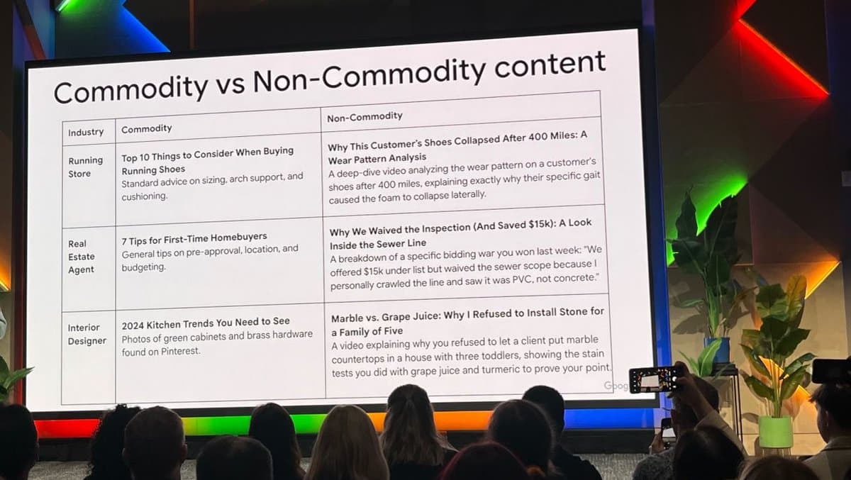 Google Prioritizes Non‑Commodity Content Over Commodity