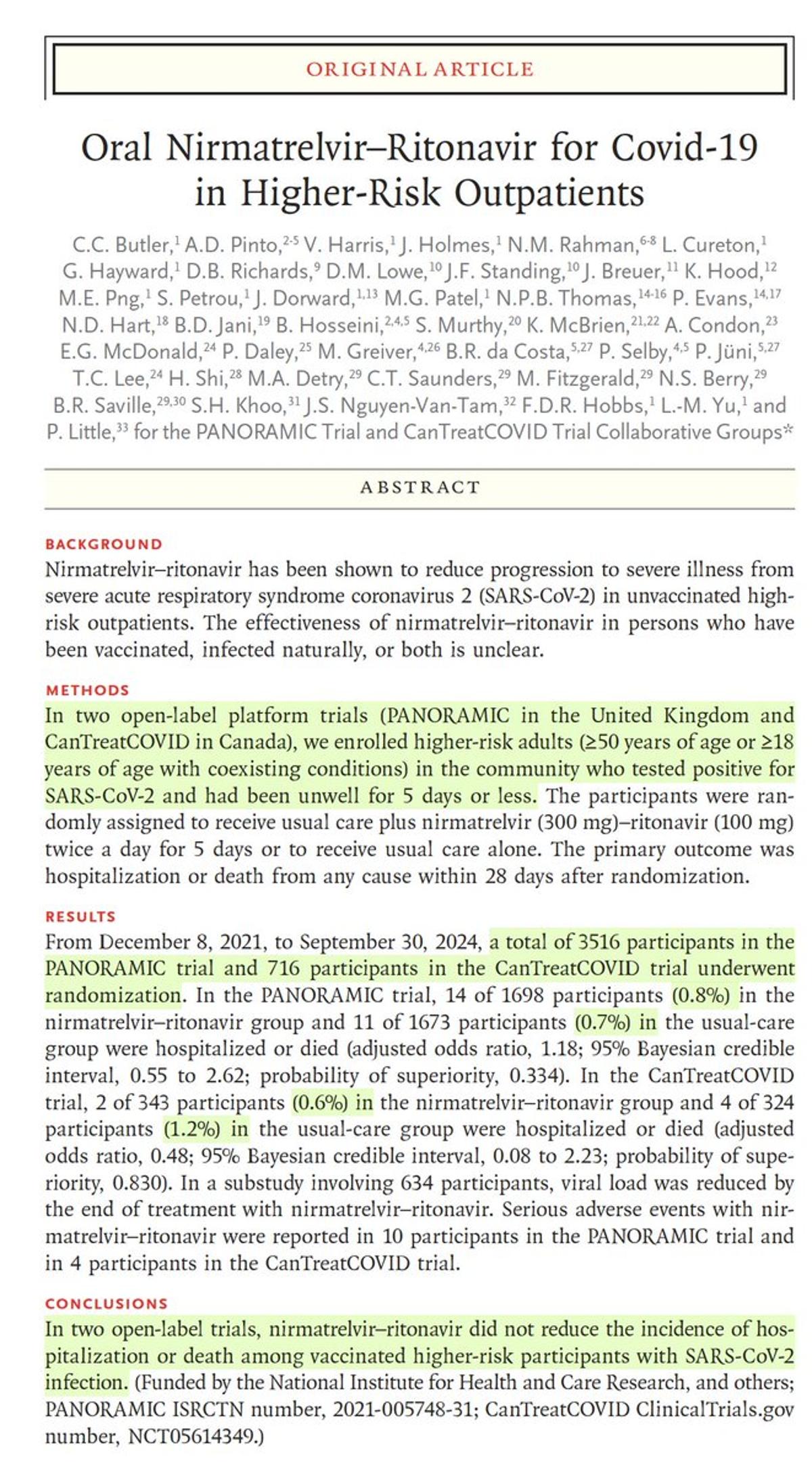 Paxlovid Showed No Hospitalization Benefit in Vaccinated Seniors