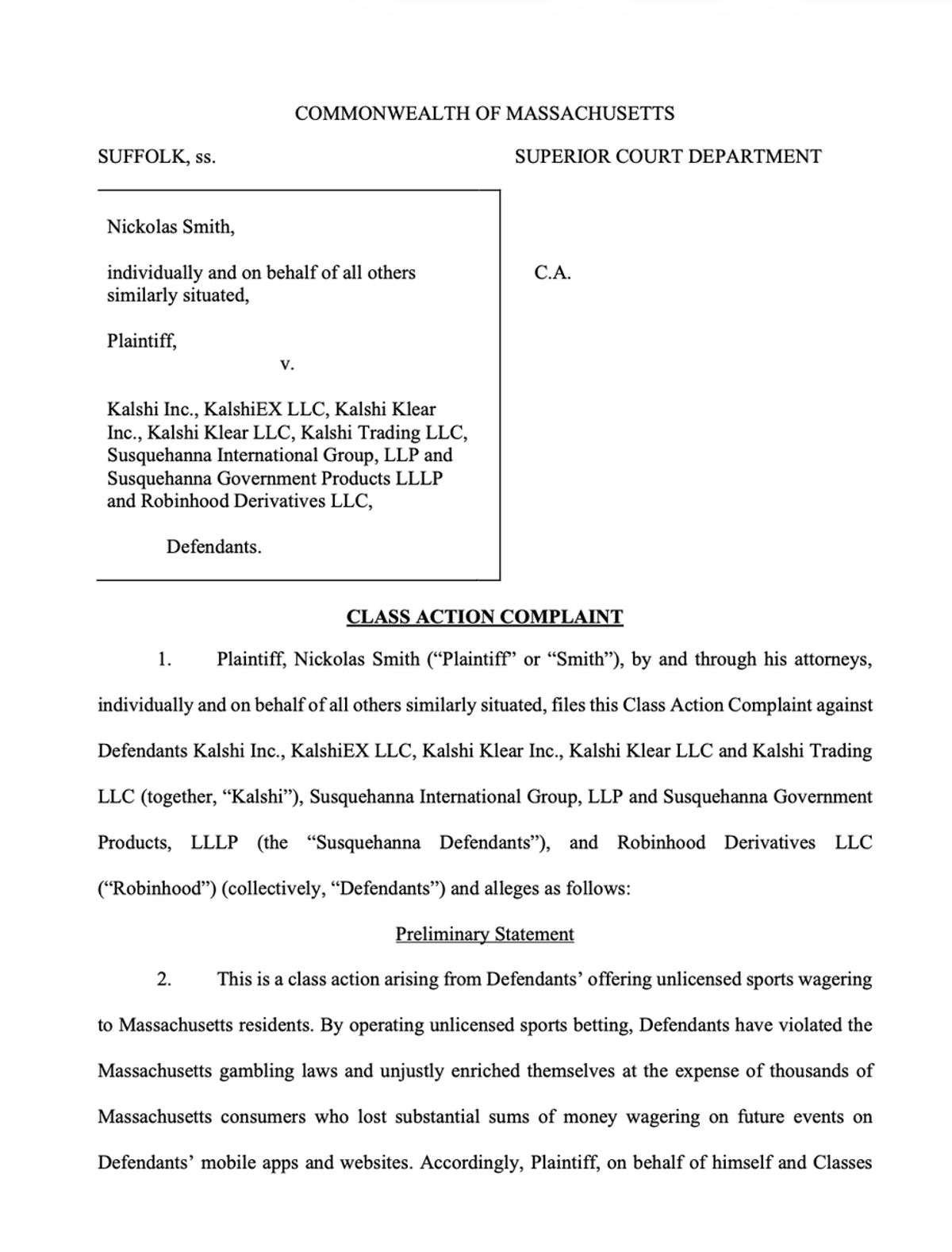 Advocacy Group Sues Kalshi, Calling Market a Betting Pretext