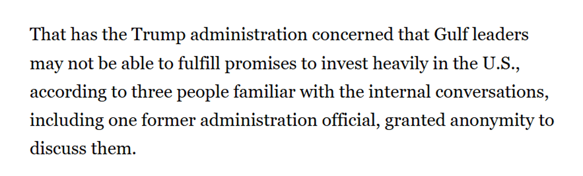 Administration Worries About Dwindling GCC Investment Inflows