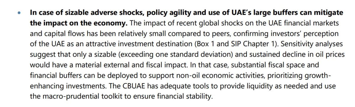 IMF Misjudges UAE's Need for Bailout