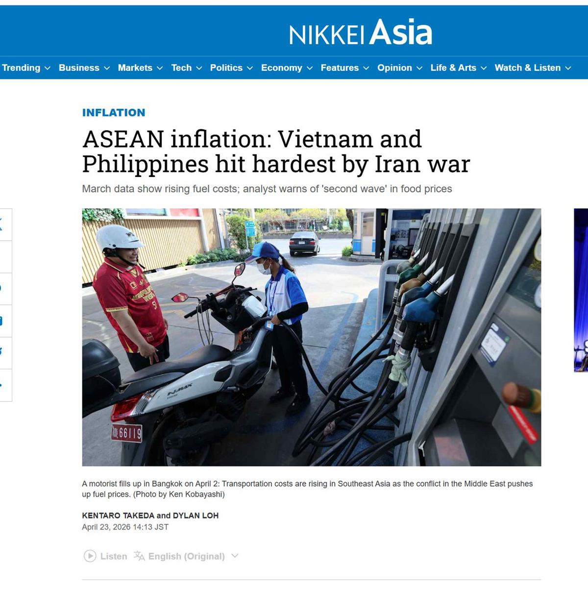 Vietnam, Philippines Face Sharpest ASEAN Inflation Due to Iran War