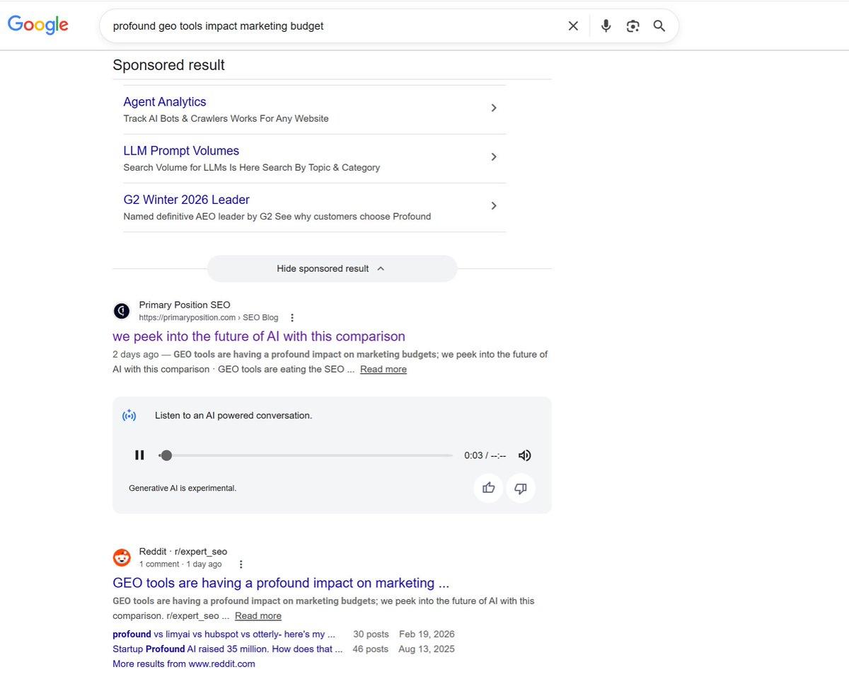 Google Quietly Testing Audio Overviews in Search