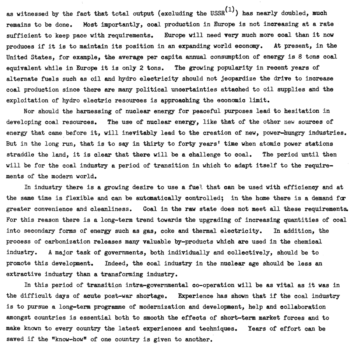 1950s View: Coal, Oil, Nuclear Shaping Energy Transition