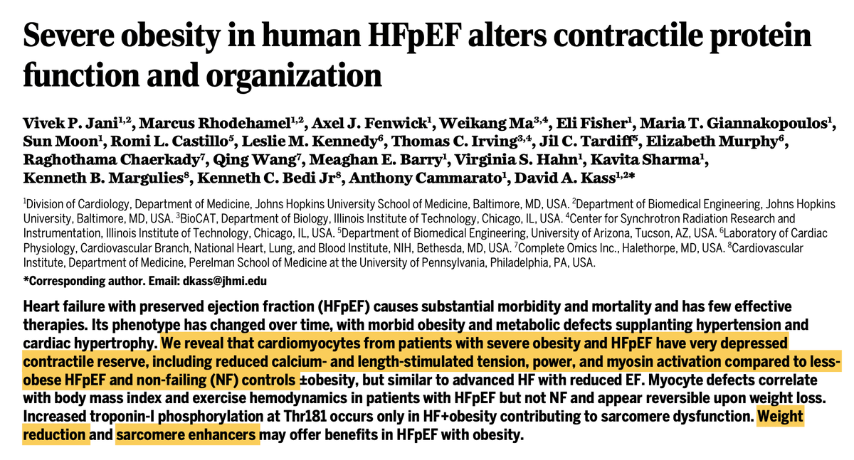 Obese HFpEF Patients Show Sarcom