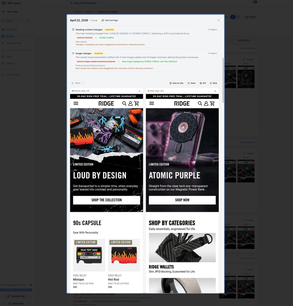 Ridge's Homepage Overhaul Highlights Fresh Shopping Layout