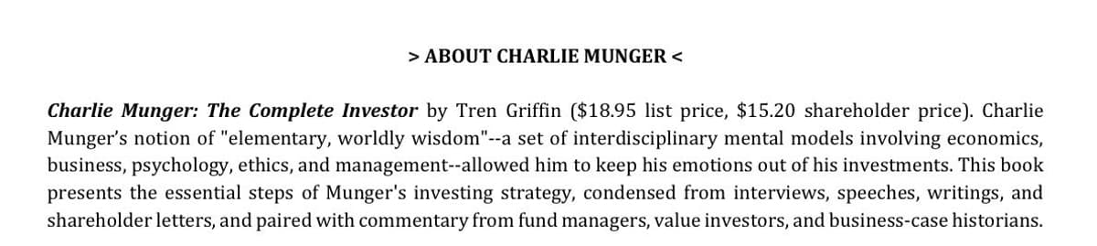 Munger's Spirit Drives Record Book Sales at Berkshire Meeting