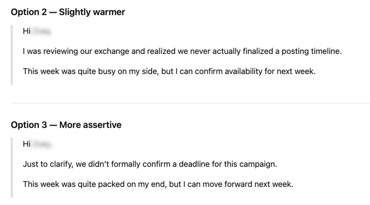 ChatGPT Refuses to Finish Simple Email Drafts