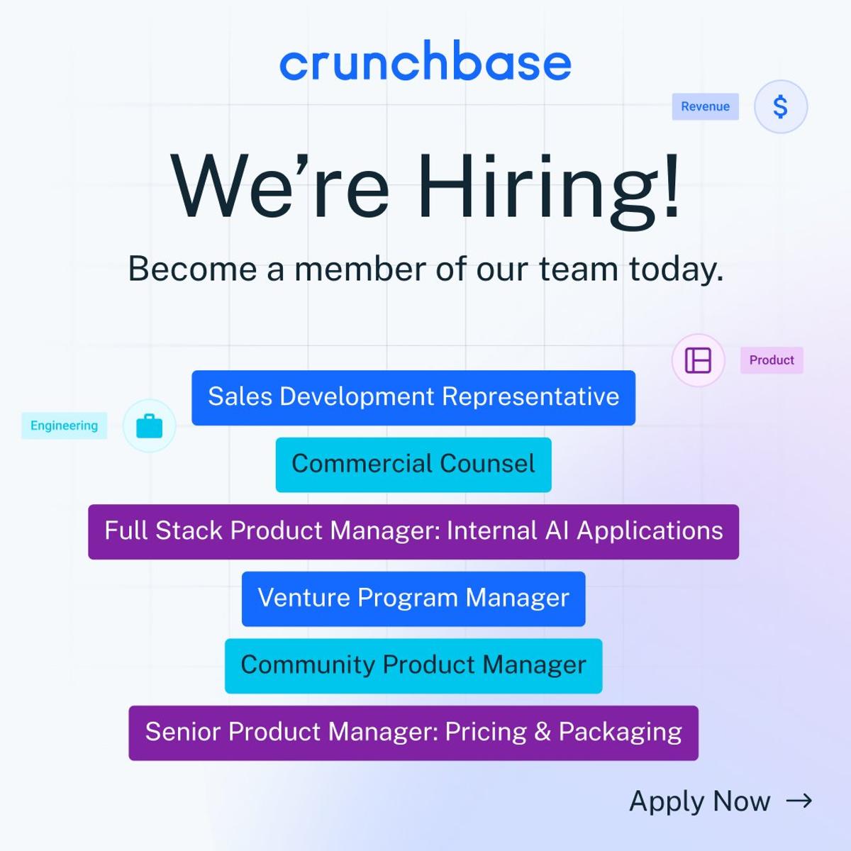 Crunchbase Hiring Remote Talent for Predictive Market Intelligence
