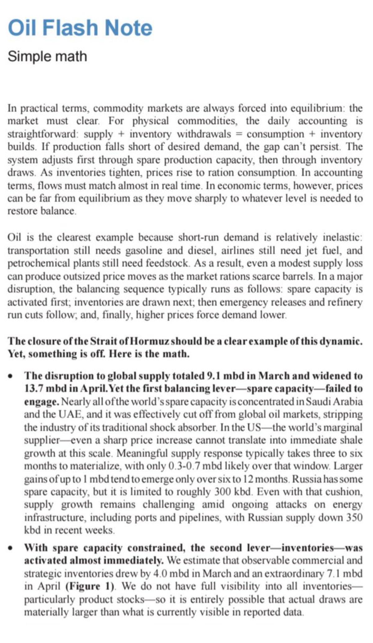 Oil Market Imbalance Drives Prices Higher