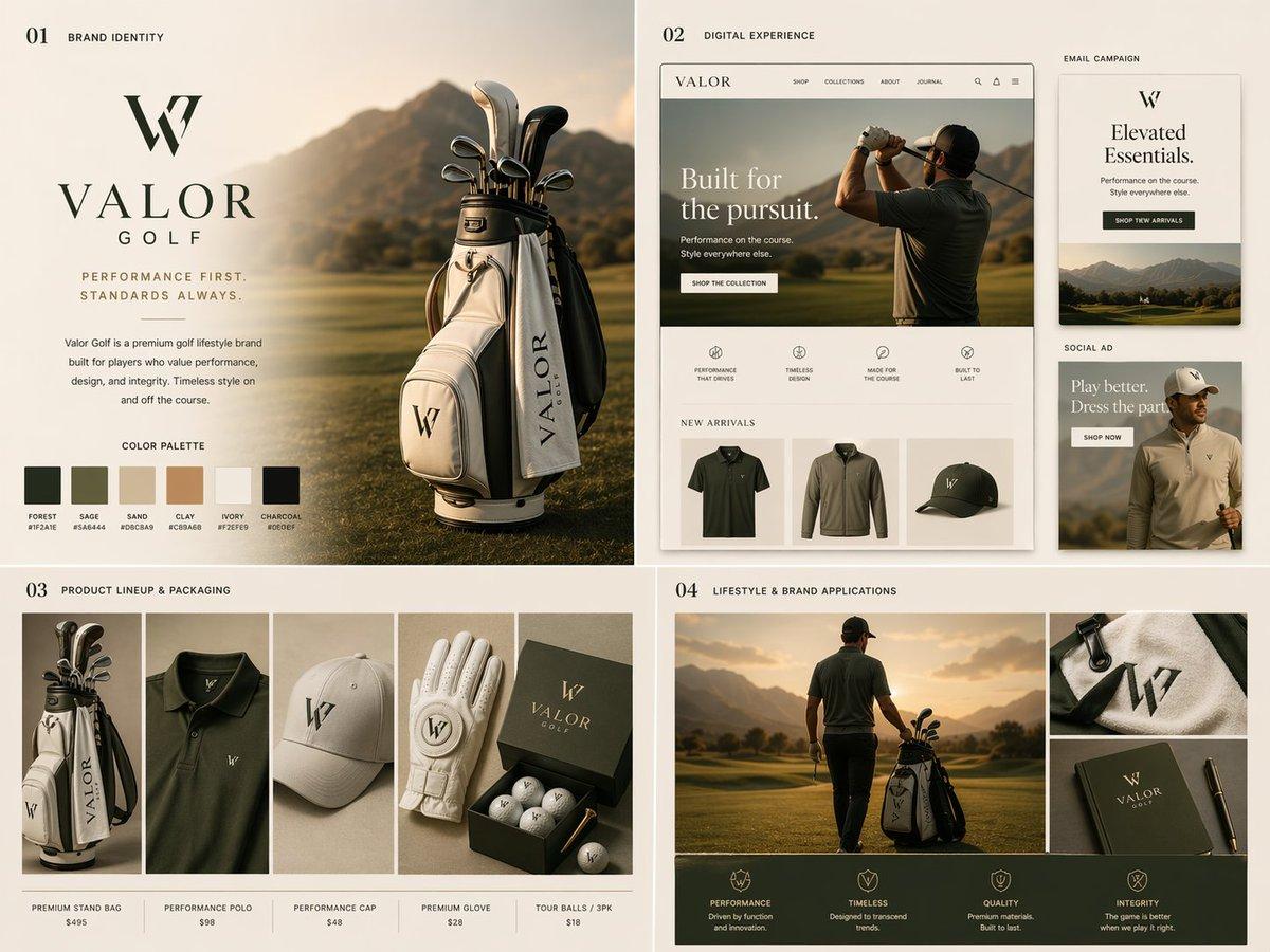 AI Turns Concept Into Full Premium Golf Brand Instantly