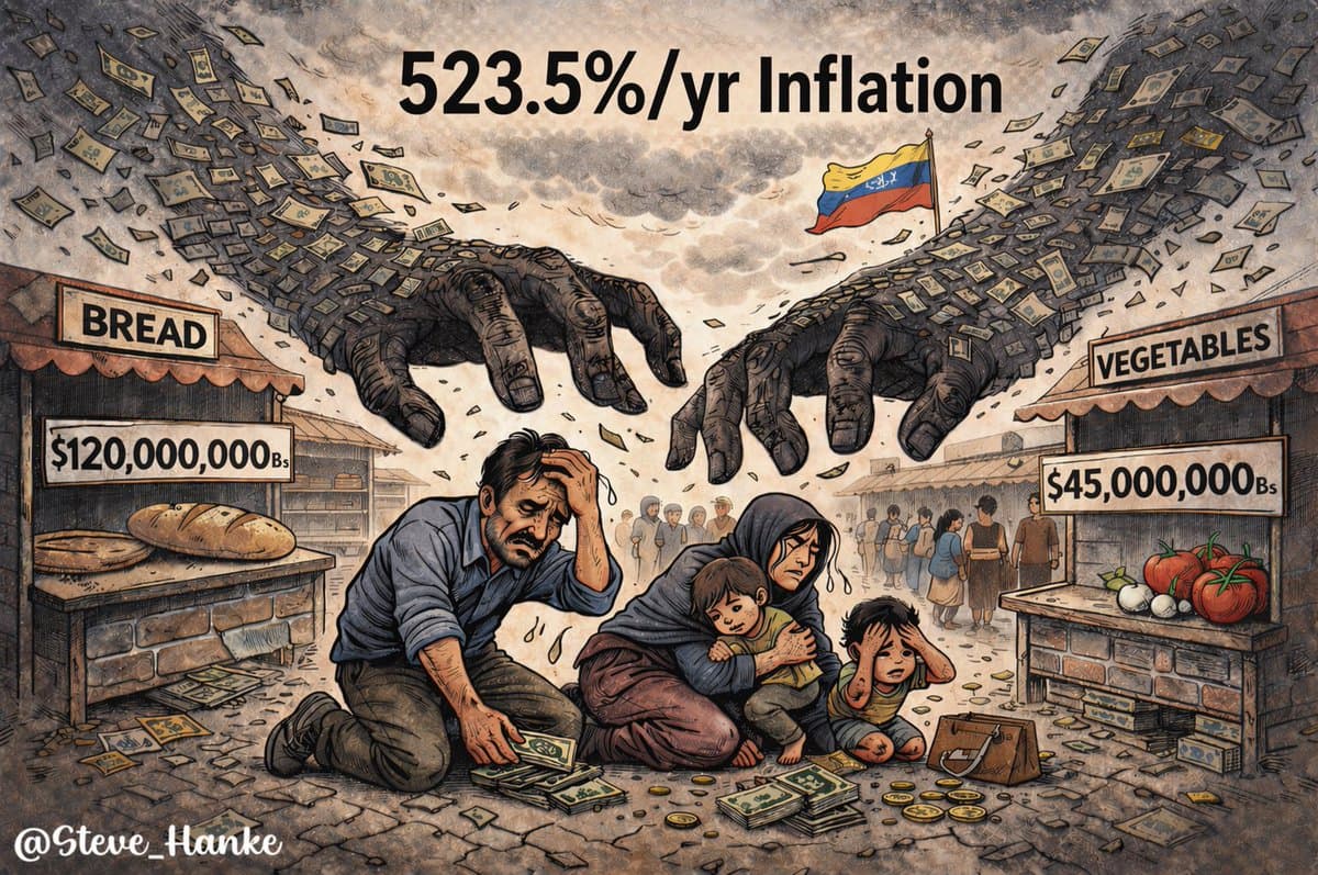 Venezuela Still Holds World's Highest Inflation at 523%