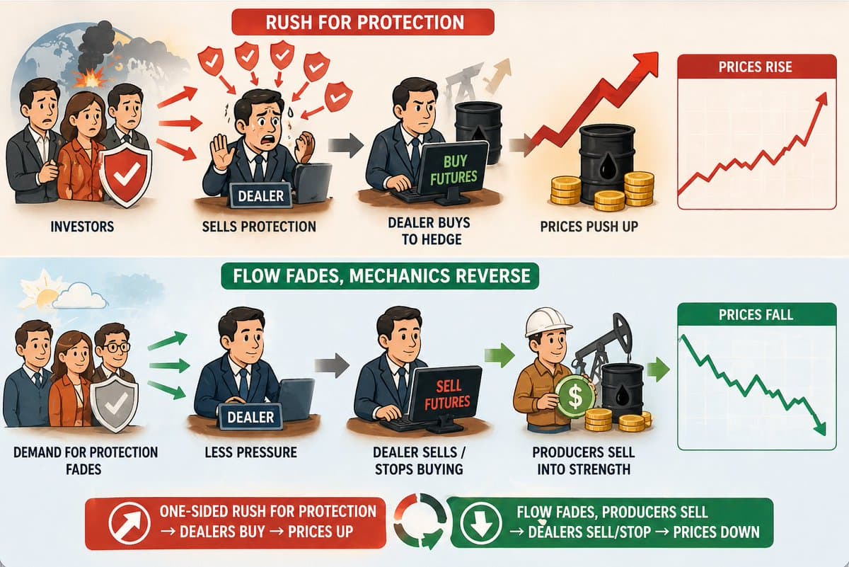 Call‑option Surge Lifts Futures, Then Producers Reverse