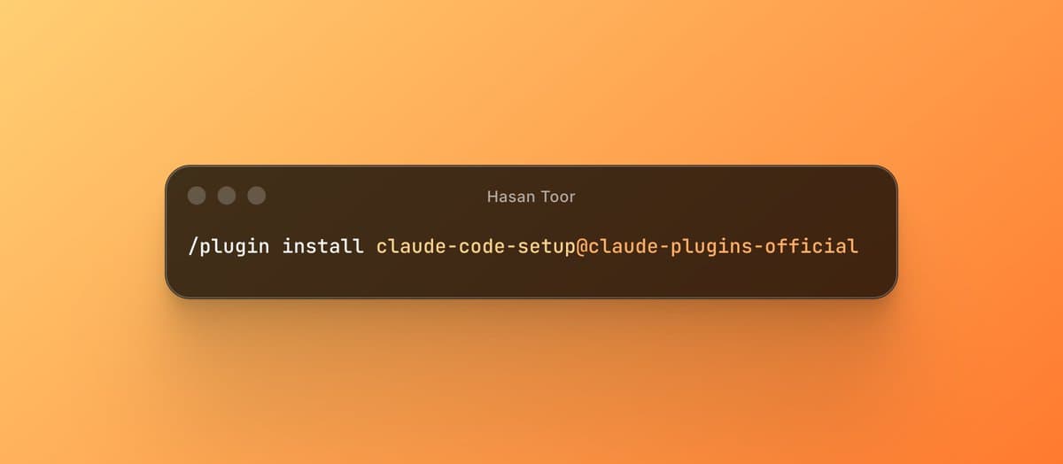 Auto‑configure Claude Code with Official Setup Plugin