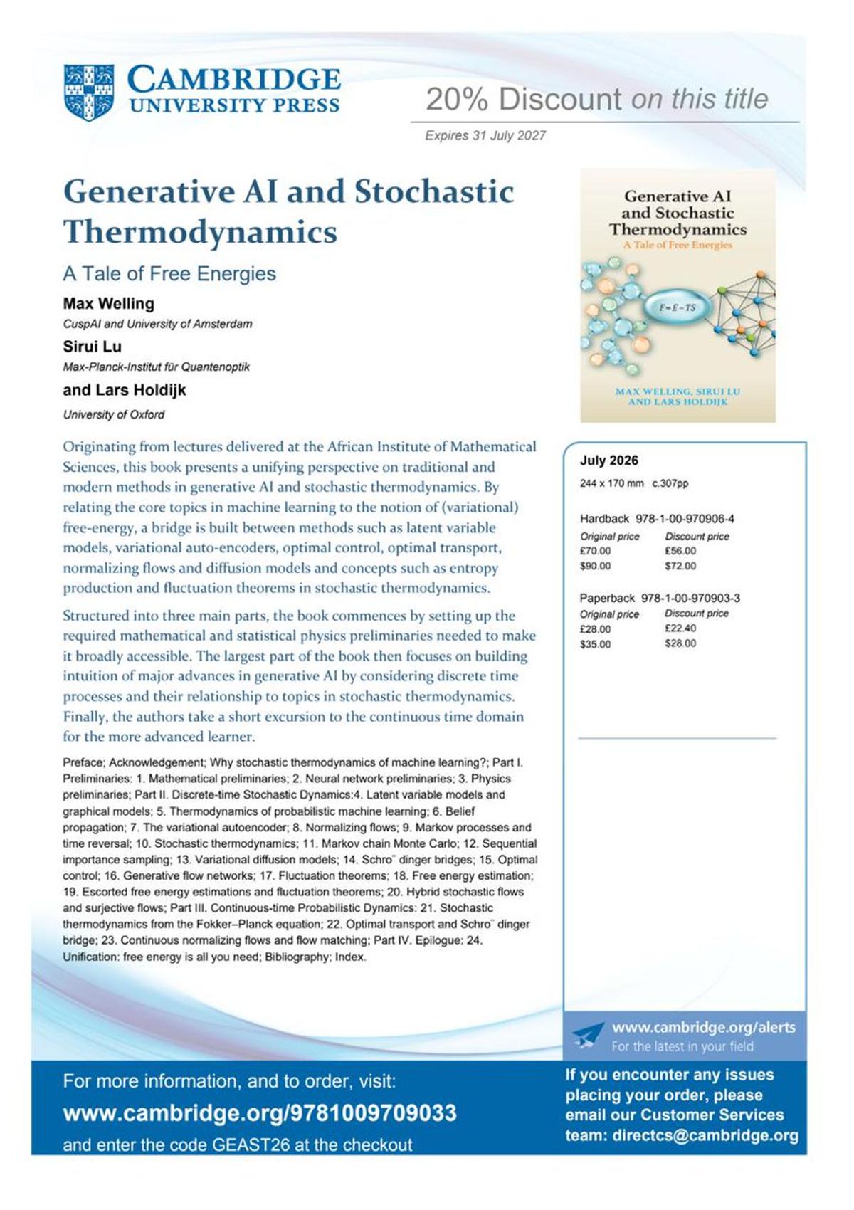 Pre‑order AI‑Thermodynamics Book, 20% Off, Donate to AIMS