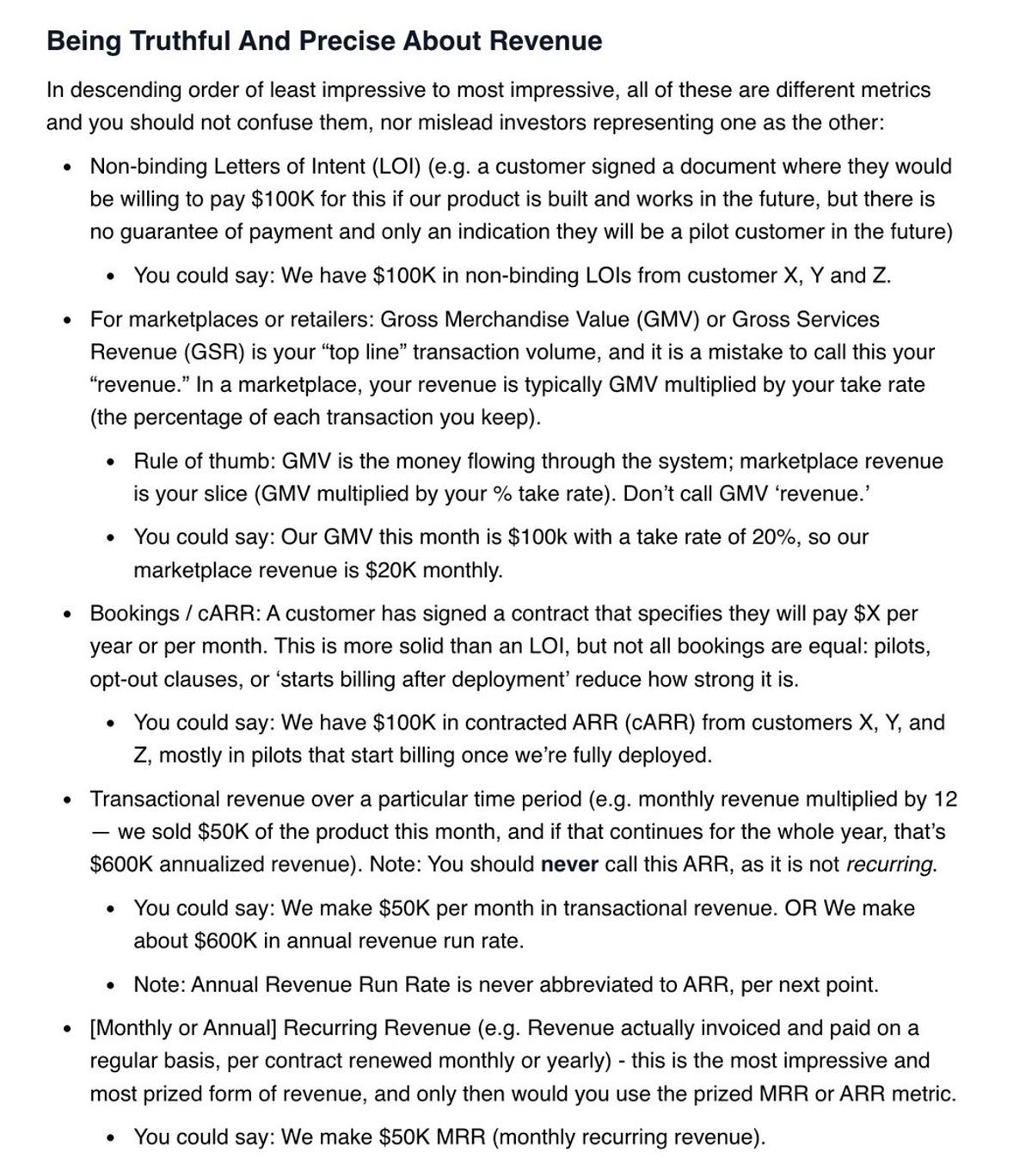 Founders Must Distinguish Pilot, Bookings, Revenue Accurately