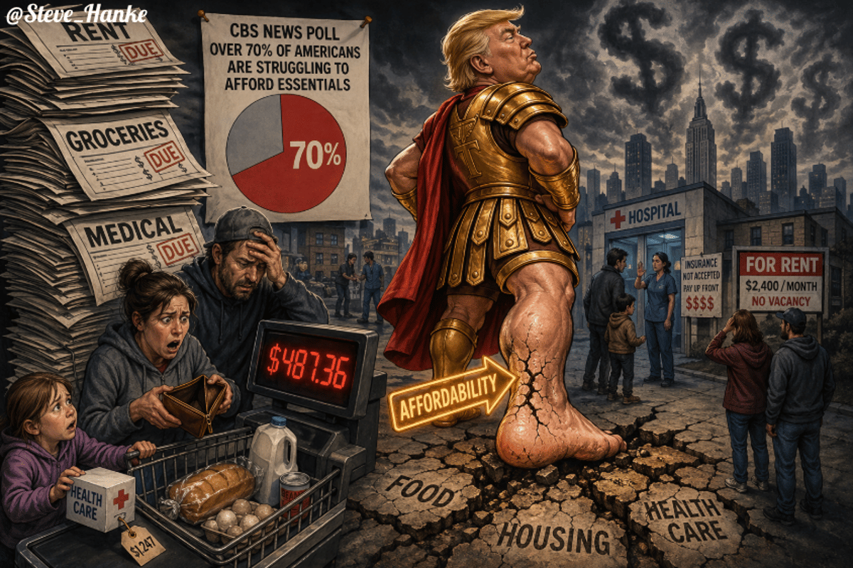 70% of Americans Can't Afford Basics, Trump Vulnerable