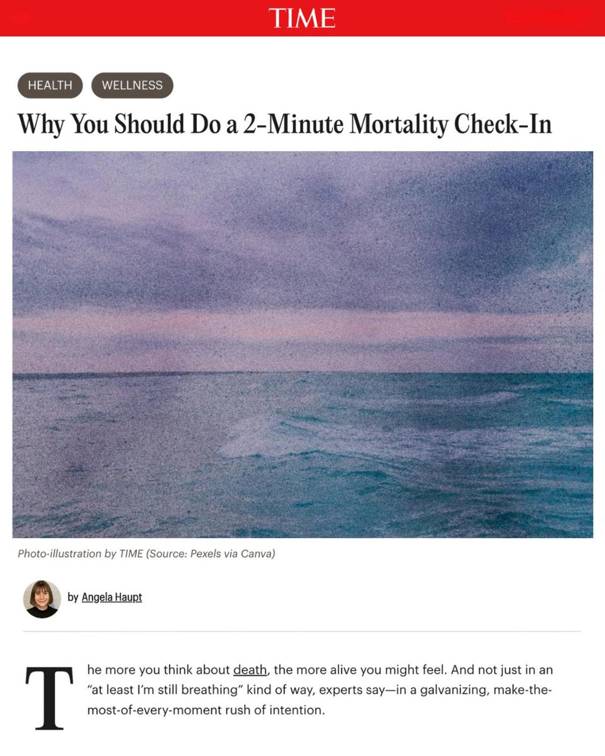 Two‑Minute Daily Mortality Check‑In Boosts Meaningful Choices